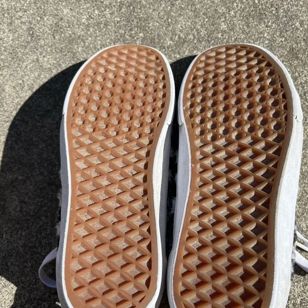 Vans old skool sneakers 6.5 sherpa checkered plaid skate grunge alternative punk - Picture 3 of 6